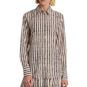 Altuzarra Chika Tie-Dye Stripe Silk Shirt